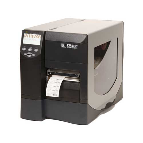 Принтер Zebra ZM 400 в работе